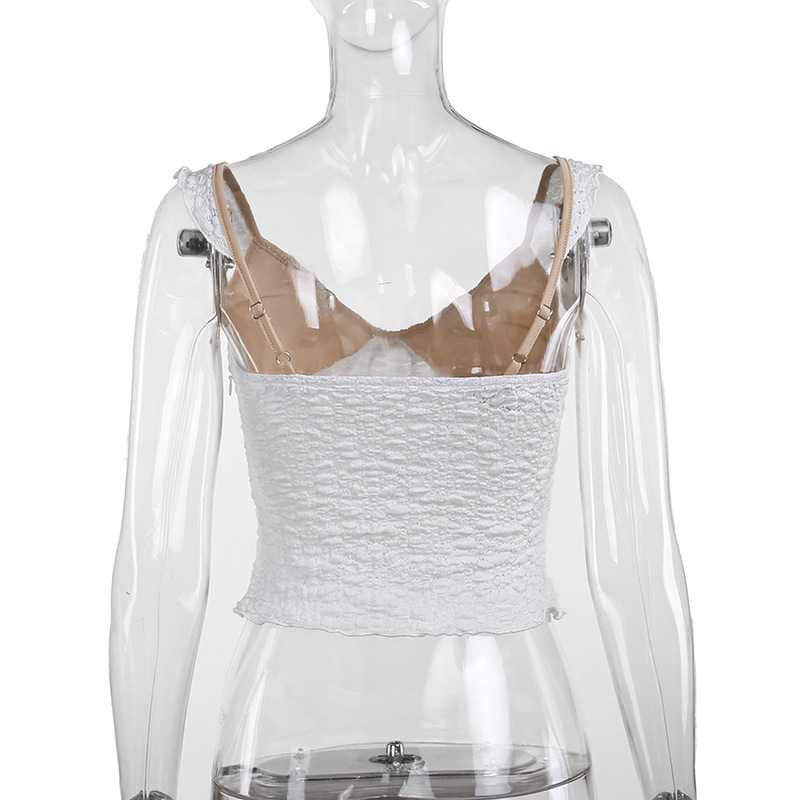 Sexy Casual Lace Camisole Top with Contrast Trim