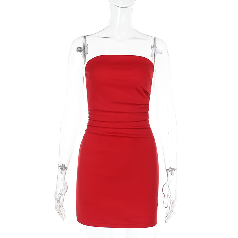 New Sleeveless Strapless Backless Bodycon Mini Dress