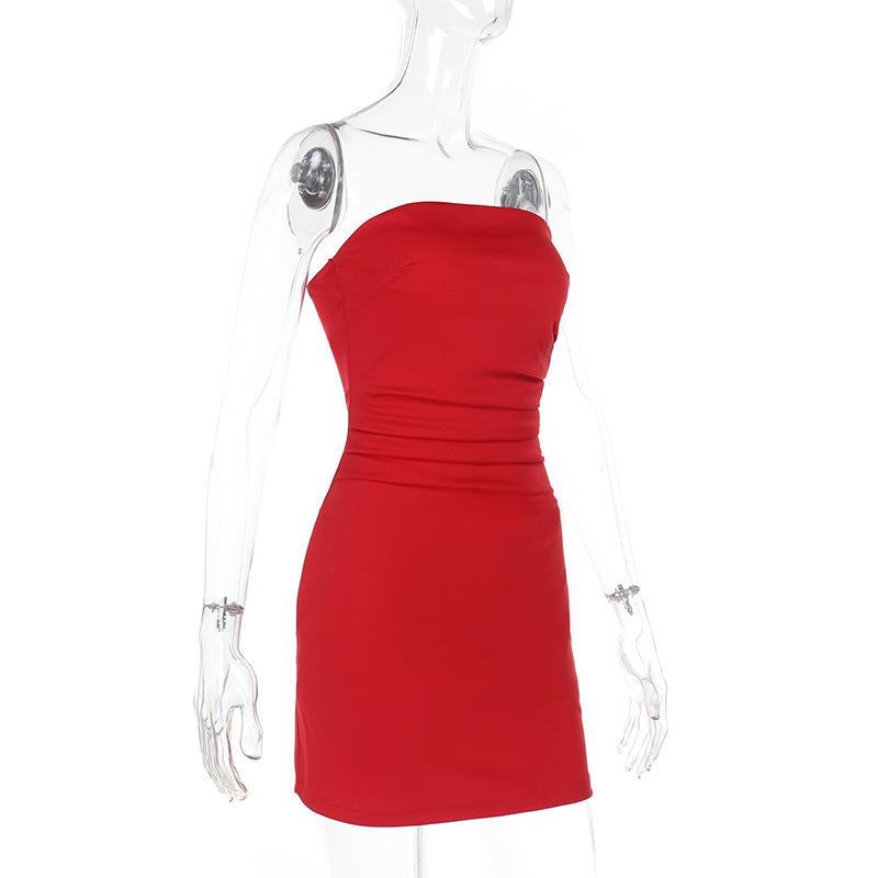 New Sleeveless Strapless Backless Bodycon Mini Dress