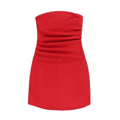 New Sleeveless Strapless Backless Bodycon Mini Dress 01