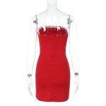 New Sleeveless Strapless Backless Bodycon Mini Dress