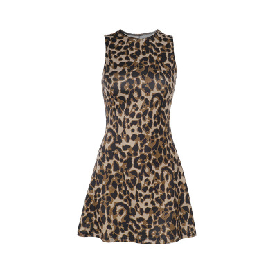  Animal Print Sleeveless Slip Maxi Dress 01
