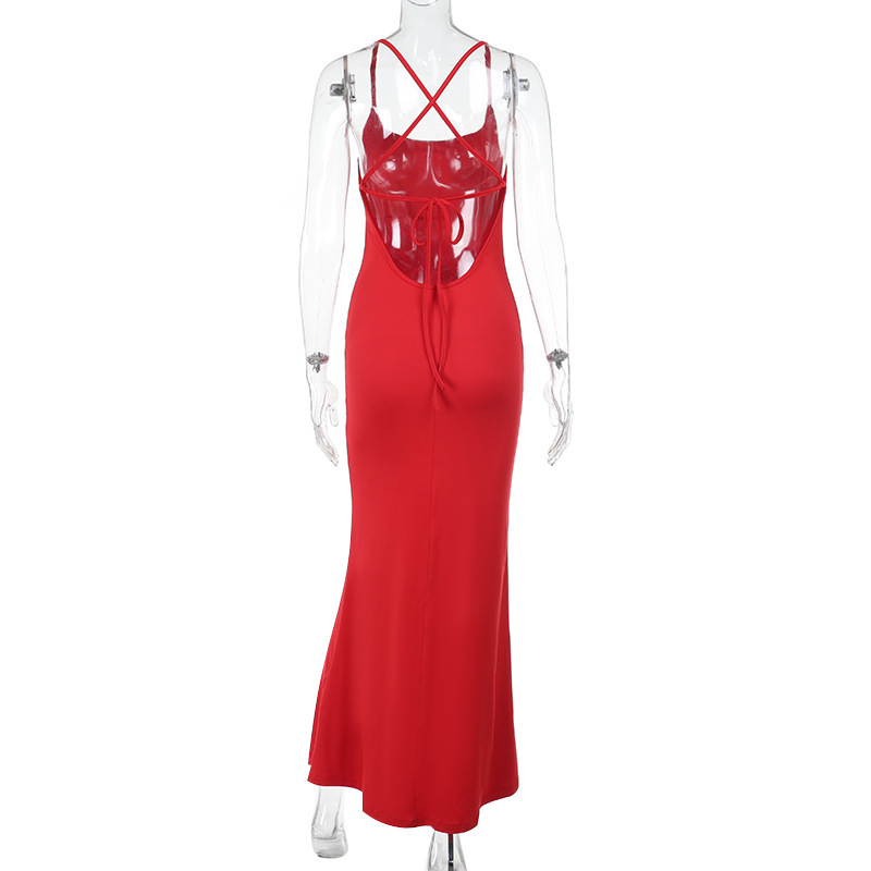 Rhinestone Embellished Strapless/Sling Tank Maxi Dress 
