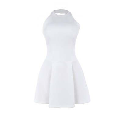 Backless A-Line Mini Dress with Waist-Cinching Cut 01