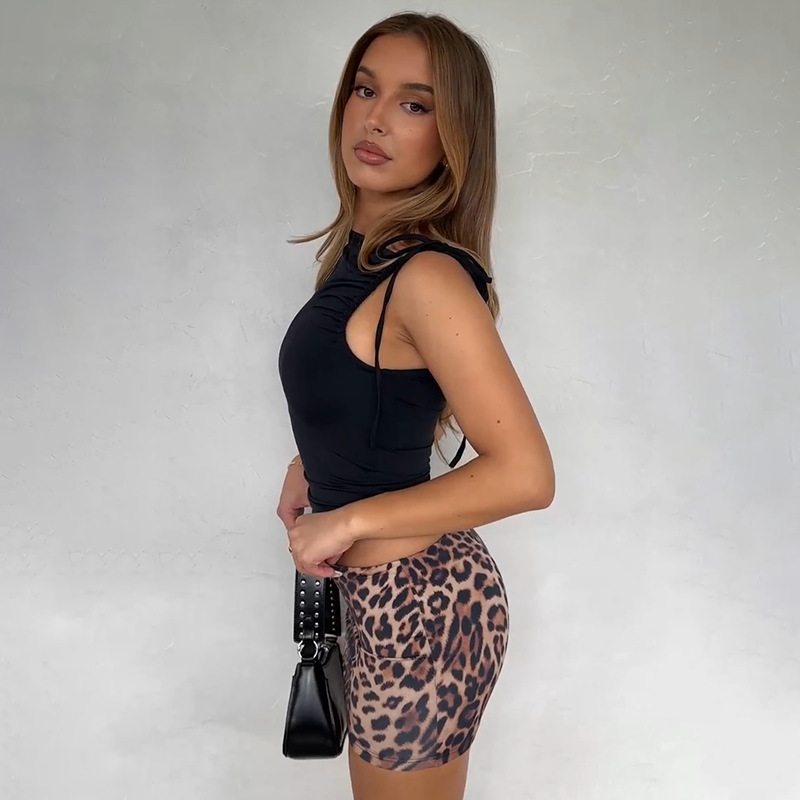 Casual Solid Color Tank Top with Adjustable Tie Front