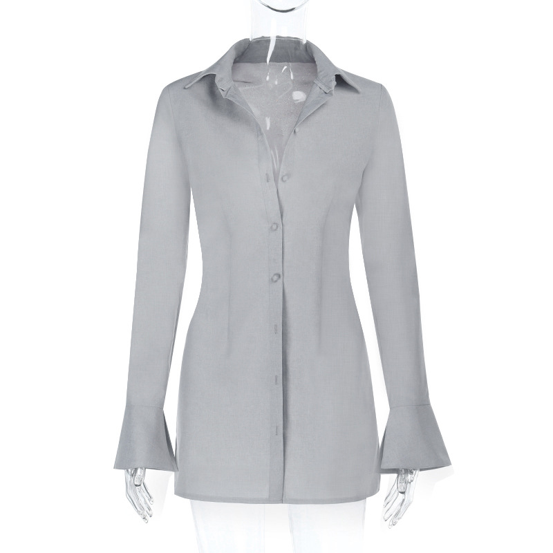 2025 New Women's Polo Collar Long Sleeve Shirt