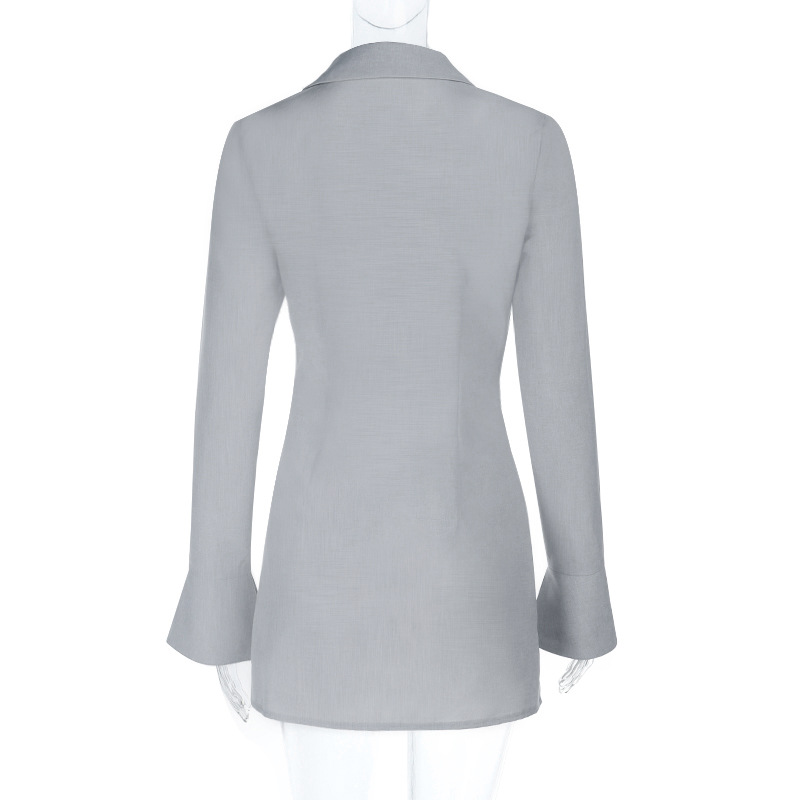 2025 New Women's Polo Collar Long Sleeve Shirt