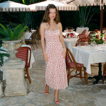 Polka Dot Tiered Dress with Spaghetti Straps