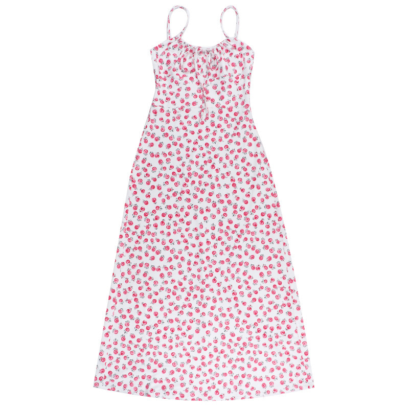 Polka Dot Tiered Dress with Spaghetti Straps