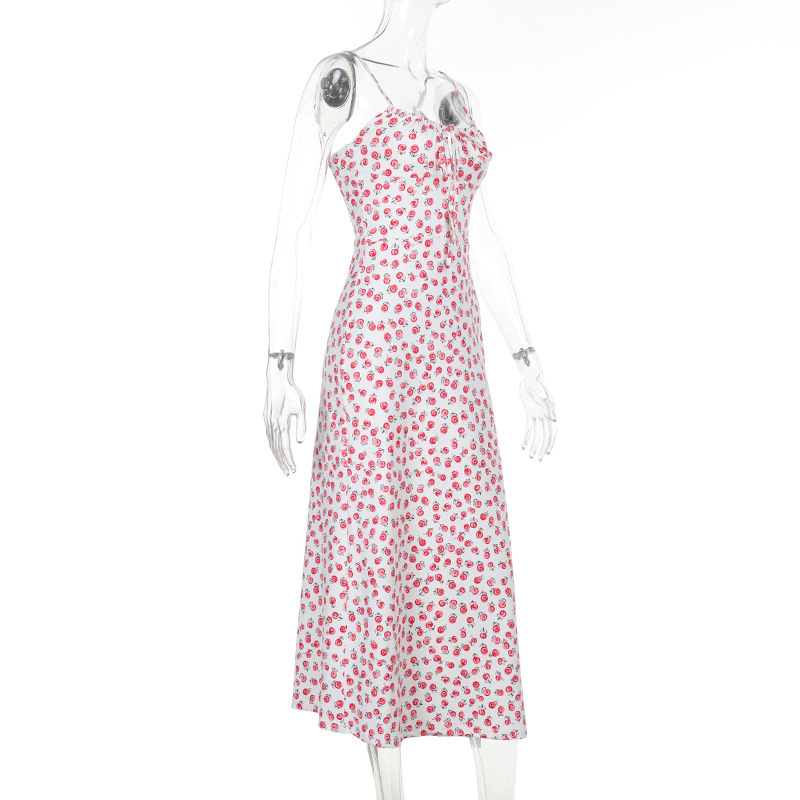 Polka Dot Tiered Dress with Spaghetti Straps