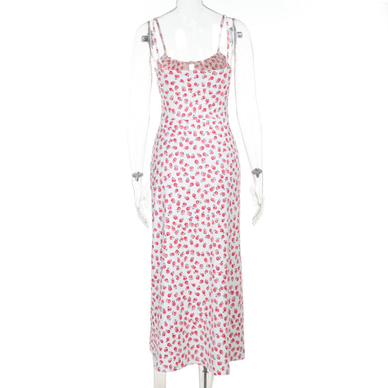 Polka Dot Tiered Dress with Spaghetti Straps