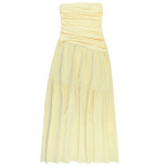 Strapless Ruched A-Line Dress with Cinched Waist
