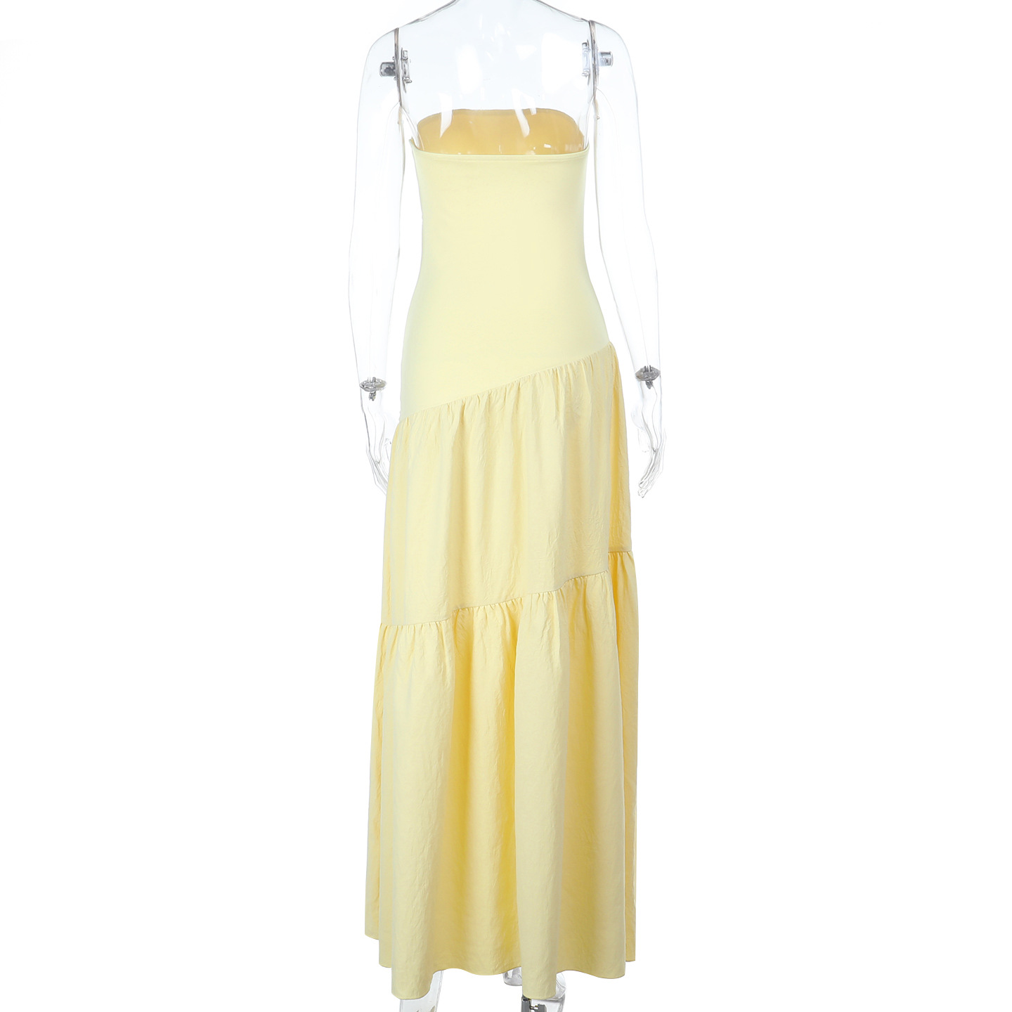 Strapless Ruched A-Line Dress with Cinched Waist