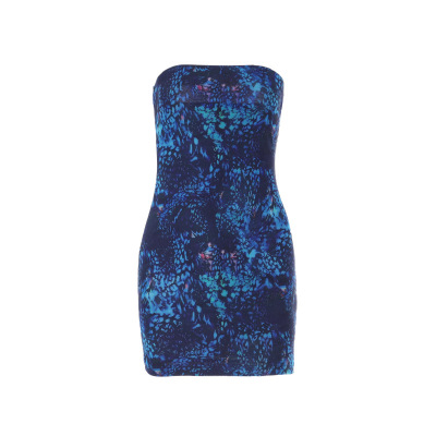 Floral Print V-Neck Mini Dress with Open Back 01
