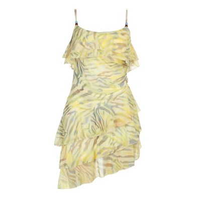  Floral Print Spaghetti Strap Dress with Ruffled Tiered Skirt 01