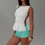 Textured Jacquard Fashion Shorts with Raised Pattern
