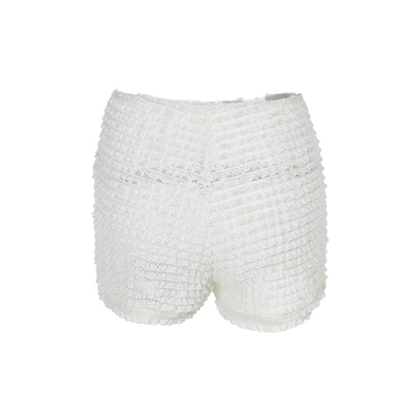 Textured Jacquard Fashion Shorts with Raised Pattern