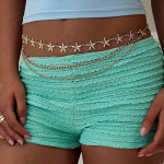 Textured Jacquard Fashion Shorts with Raised Pattern