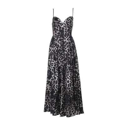 2025 Spring Summer New Women's Leopard Print Spaghetti Strap Dress 01