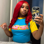 Graphic Letter Print Color-Block Cropped Crew Neck Pullover
