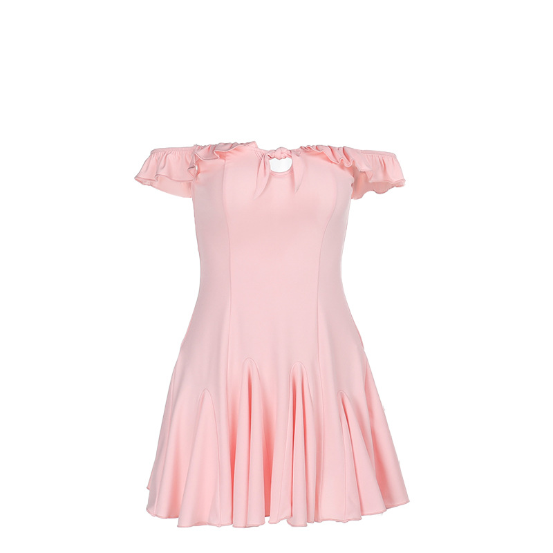 Solid Color Off-the-Shoulder Strapless Maxi Dress