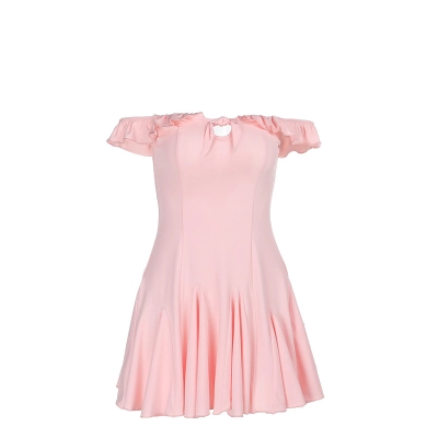 Solid Color Off-the-Shoulder Strapless Maxi Dress 01