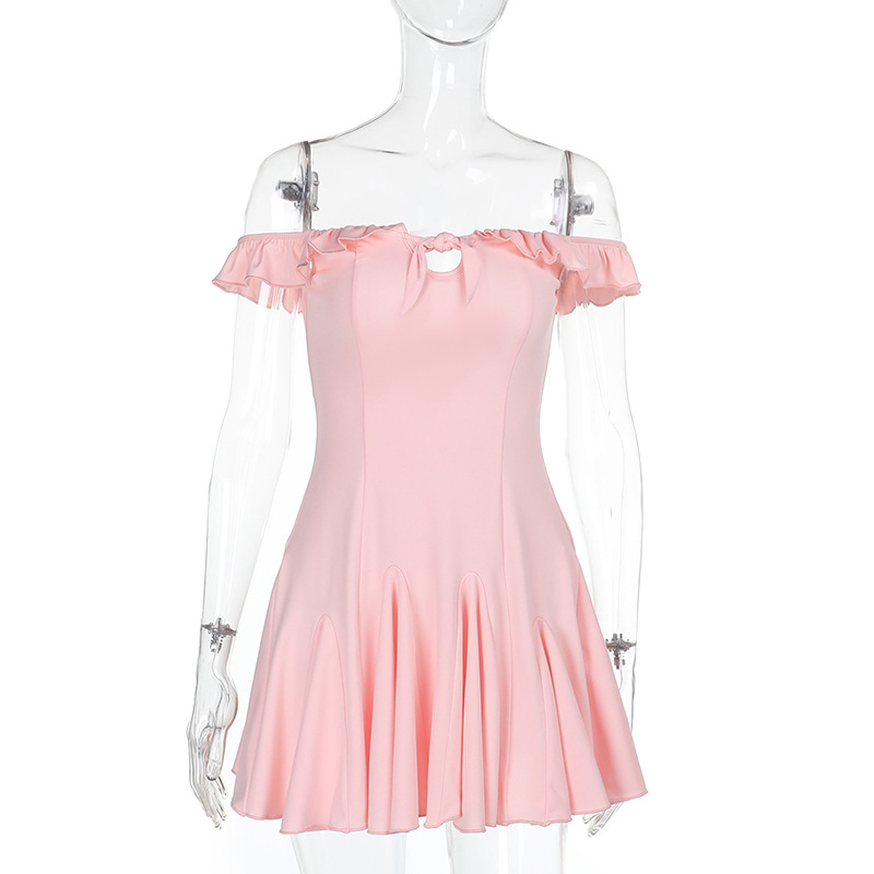 Solid Color Off-the-Shoulder Strapless Maxi Dress