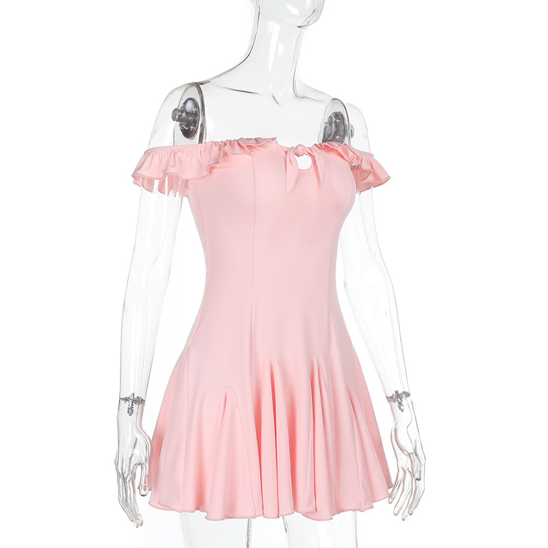 Solid Color Off-the-Shoulder Strapless Maxi Dress