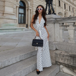 Polka Dot Sleeveless Mermaid Hem Midi Dress