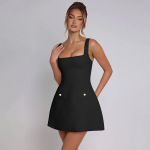 Fashionable Chanel-Style Square Neck Bodycon Dress