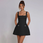  Fashionable Chanel-Style Square Neck Bodycon Dress