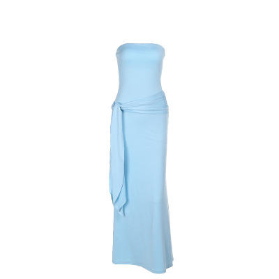 2025 Summer New Women's Strapless Long Bodycon Dress 01