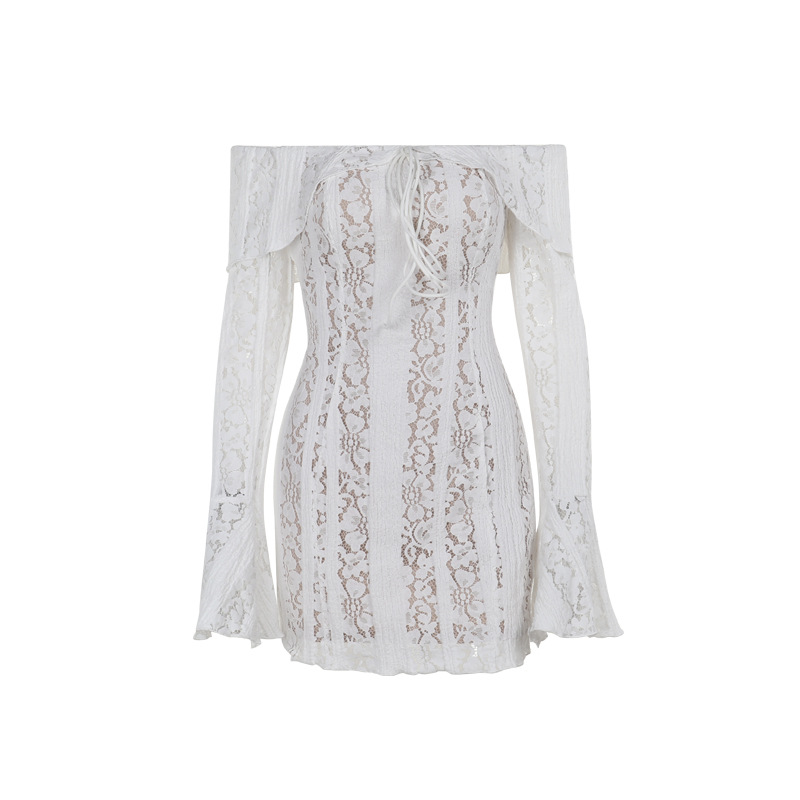 Sexy Lace Off-the-Shoulder Bodycon Dress 
