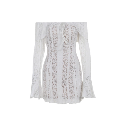 Sexy Lace Off-the-Shoulder Bodycon Dress  01