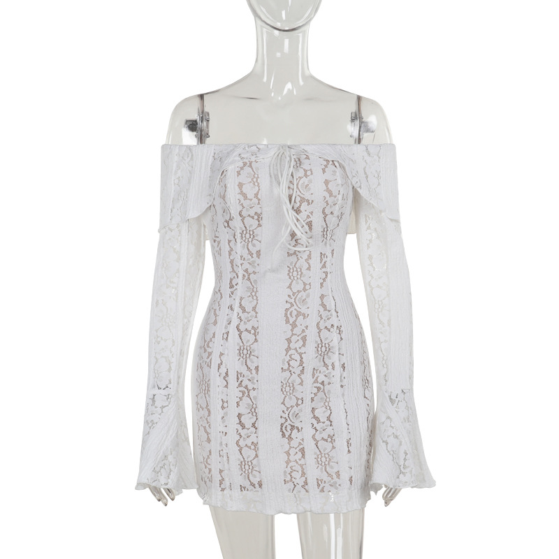 Sexy Lace Off-the-Shoulder Bodycon Dress 