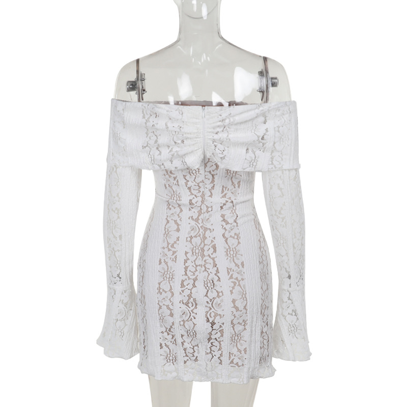 Sexy Lace Off-the-Shoulder Bodycon Dress 
