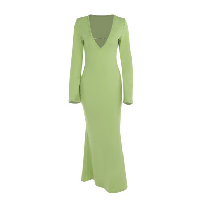 Deep V-Neck Vacation Maxi Dress 01