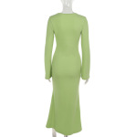 Deep V-Neck Vacation Maxi Dress