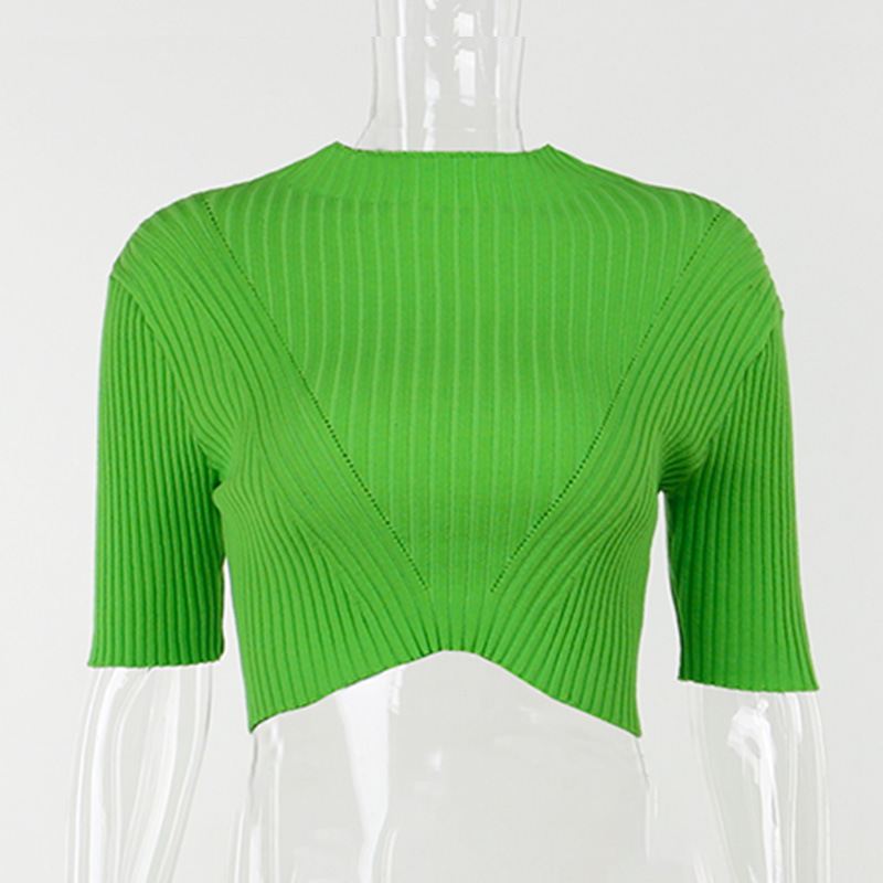 Ribbed Knit Crop Tank & Bodycon Mini Skirt Set