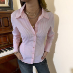 Slim Fit Tie-Waist Long Sleeve Shirt