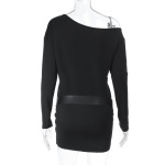 European Style Off-Shoulder Long Sleeve Bodycon Mini Dress