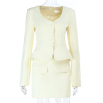  Elegant Blazer and Pencil Skirt Suit Set 