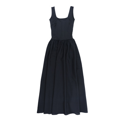 Knit Square Neck Vest A-Line Dress for Women  01