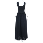 Knit Square Neck Vest A-Line Dress for Women 