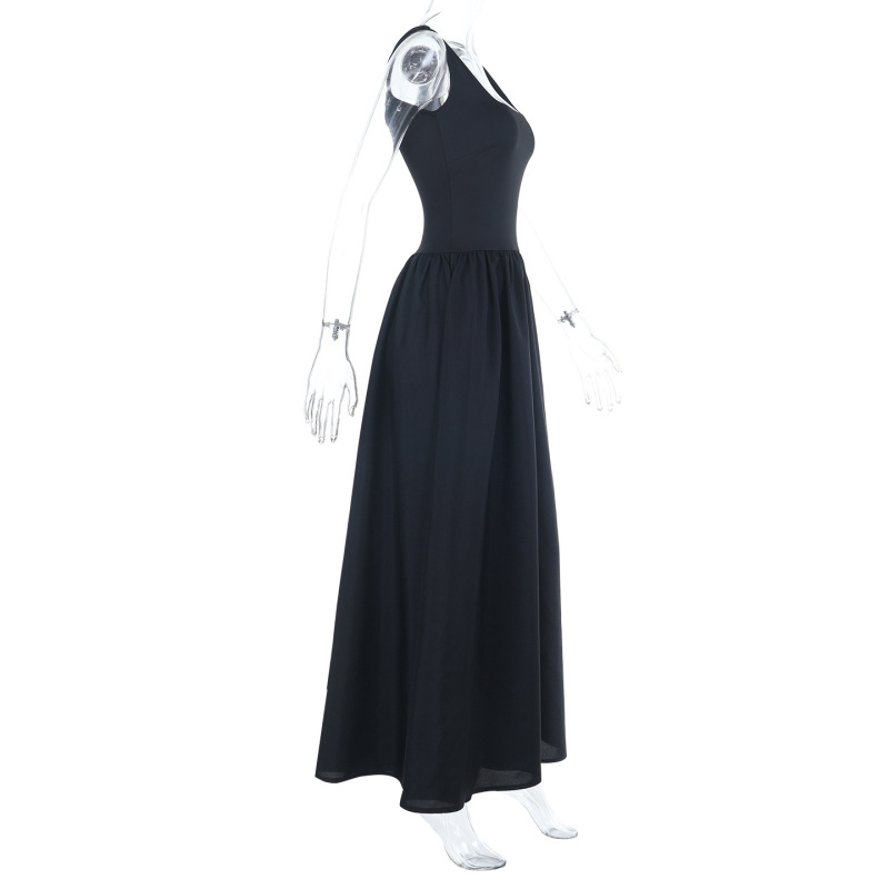 Knit Square Neck Vest A-Line Dress for Women 