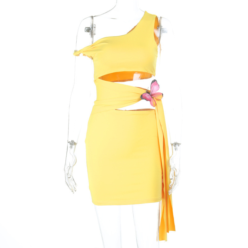 Off-Shoulder Cutout Lace-Up Bow Detail Dress
