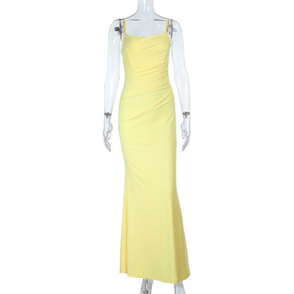 2025 New Women's Strapless Boned Slimming Backless High-Slit Long Evening Gown