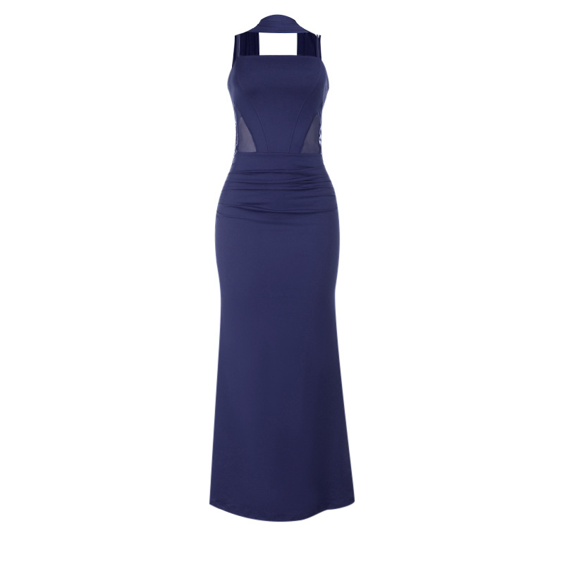 Ribbon-Tie Strapless Bodycon Maxi Dress