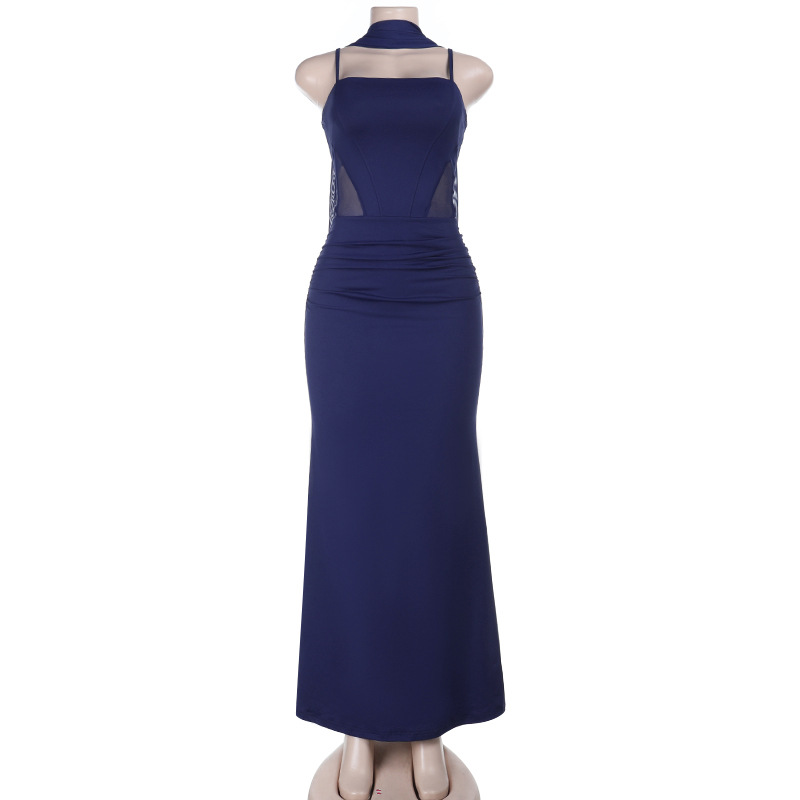 Ribbon-Tie Strapless Bodycon Maxi Dress
