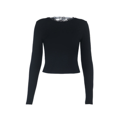 Semi-Turtleneck Tight Long Sleeve T-Shirt 01